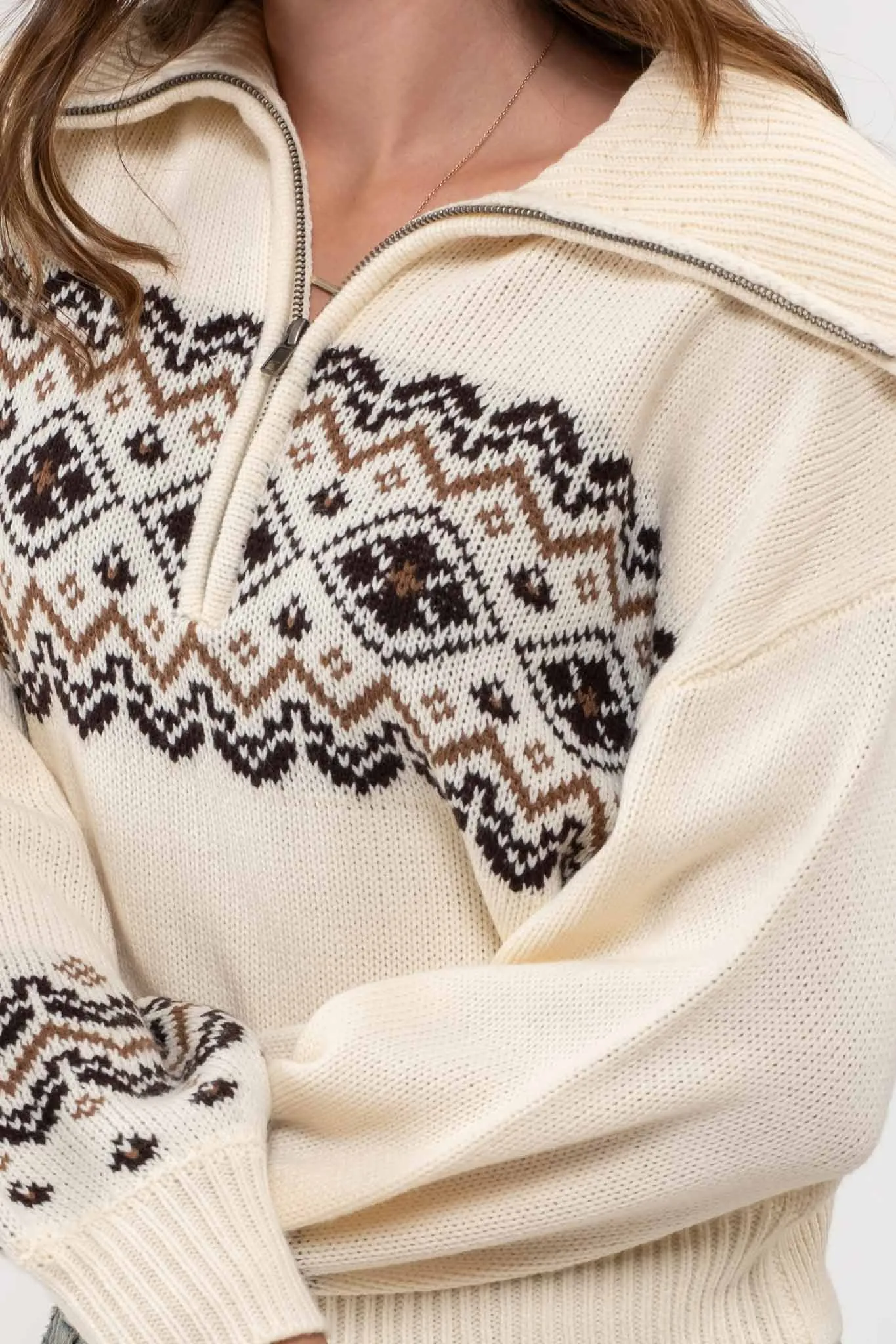 QUARTER ZIP SWEATER sold by Blu Pepper product image thumbnail 4