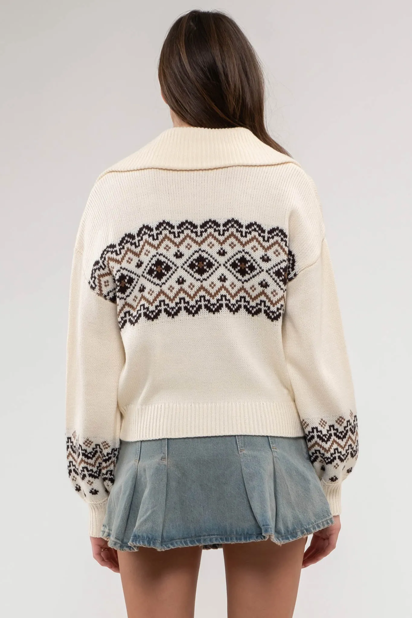 QUARTER ZIP SWEATER sold by Blu Pepper product image thumbnail 2
