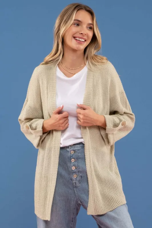 PLUS BACK BUTTON CARDIGAN sold by Blu Pepper