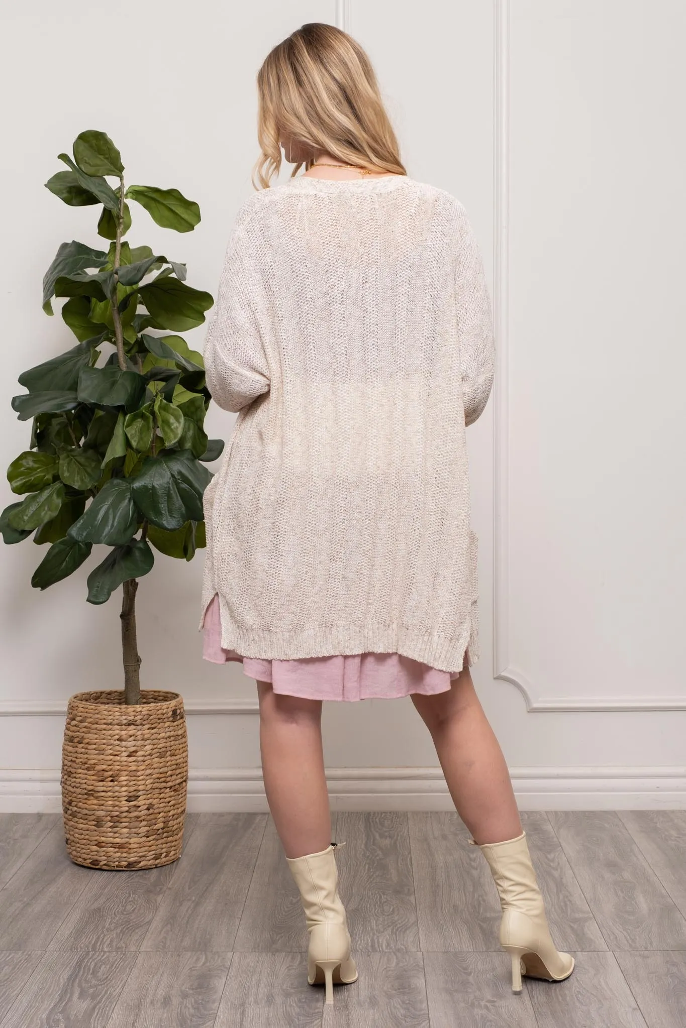 PLUS COZY POCKET KNIT CARDIGAN sold by Blu Pepper product image thumbnail 2