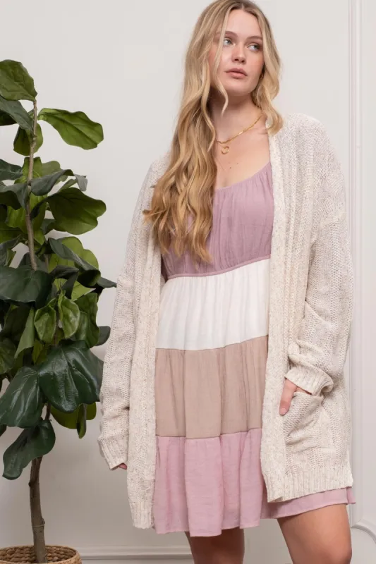 PLUS COZY POCKET KNIT CARDIGAN sold by Blu Pepper