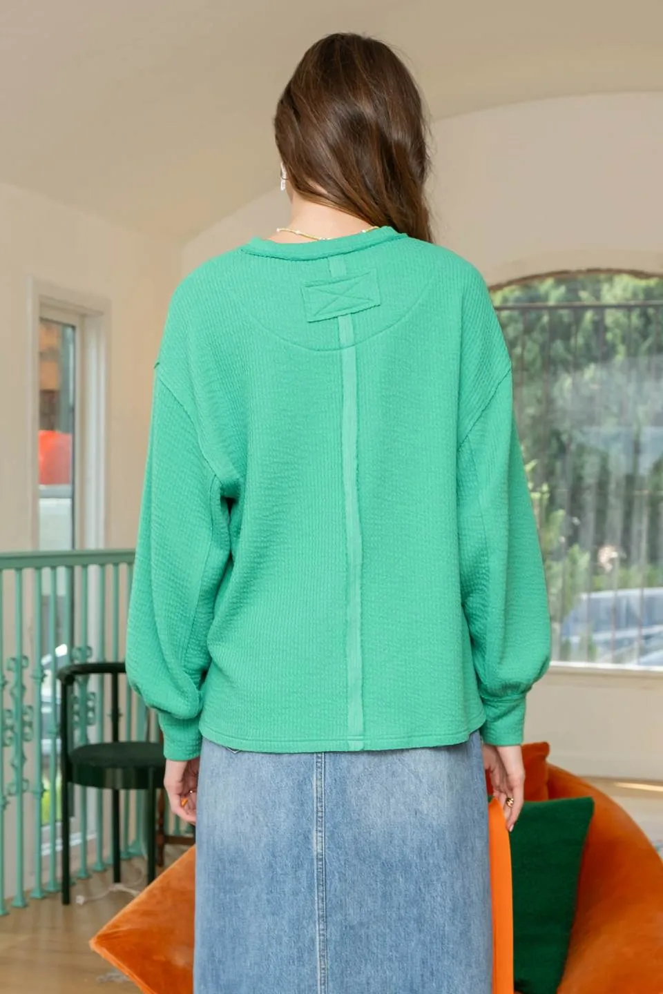 SOLID CREWNECK sold by Blu Pepper product image thumbnail 2