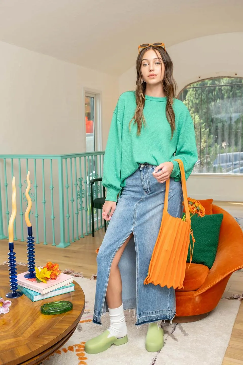 SOLID CREWNECK sold by Blu Pepper product image thumbnail 3