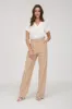 SPLIT NECK BACK BUTTON SHORT FOLD SLEEVE BLOUSE sold by Blu Pepper