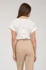 SPLIT NECK BACK BUTTON SHORT FOLD SLEEVE BLOUSE sold by Blu Pepper