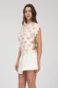 BOW PATTERN SHORT SLEEVE SIDE TIE KNIT PULLOVER sold by Blu Pepper