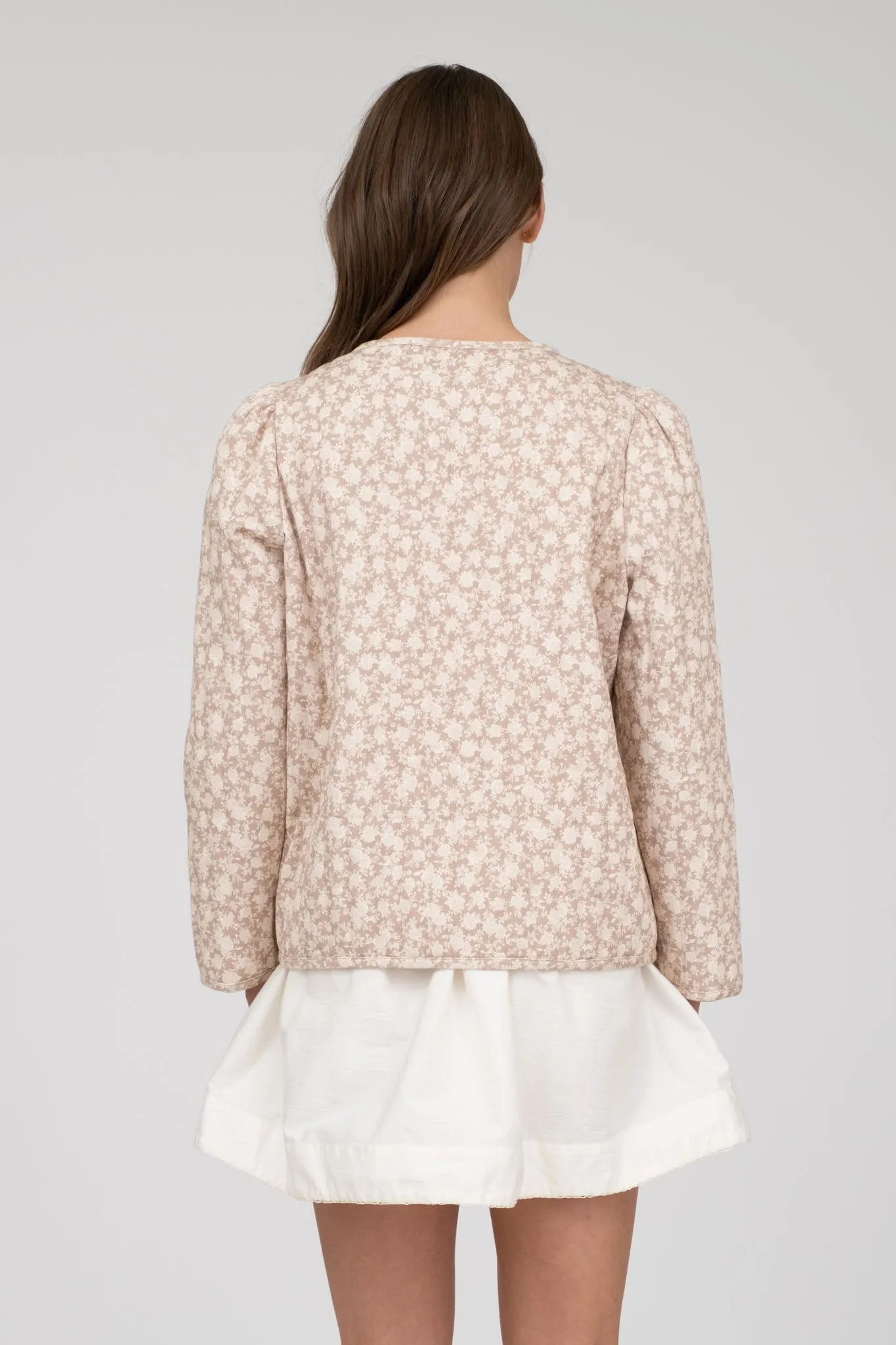 FLORAL PATTERN FRONT TIE JACKET sold by Blu Pepper product image thumbnail 2