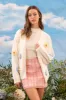 CROCHET FLOWER OPEN FRONT KNIT CARDIGAN sold by Blu Pepper