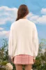 CROCHET FLOWER OPEN FRONT KNIT CARDIGAN sold by Blu Pepper