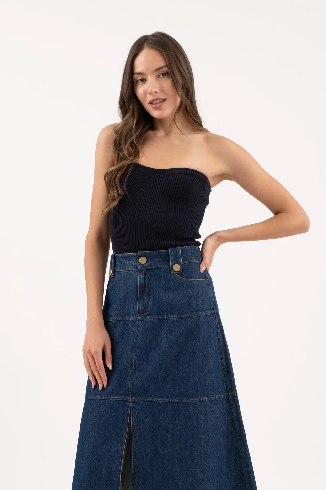 SWEETHEART STRAPLESS SWEATER KNIT TUBE TOP sold by Blu Pepper product image thumbnail 3