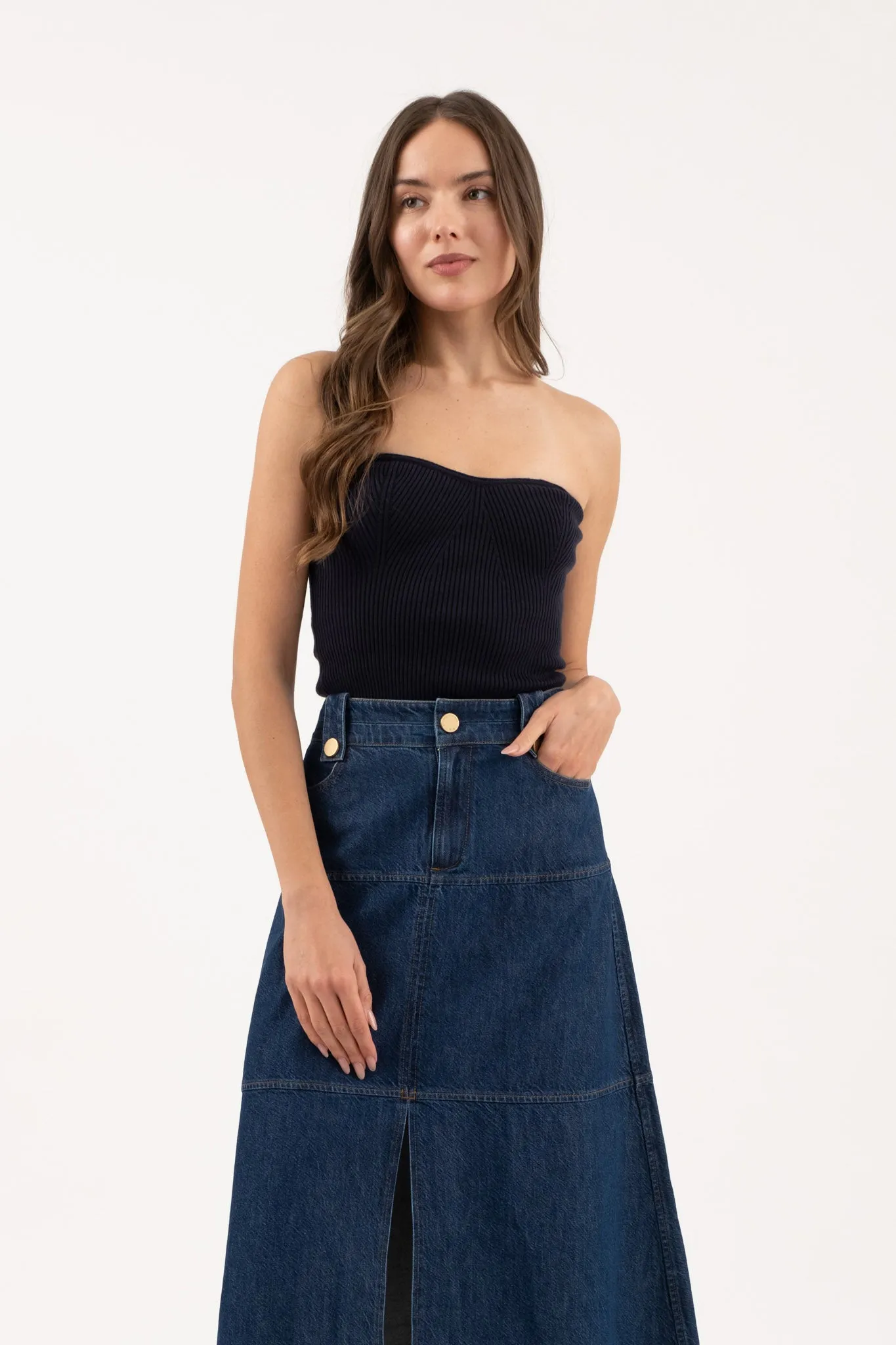 SWEETHEART STRAPLESS SWEATER KNIT TUBE TOP sold by Blu Pepper product image thumbnail 4