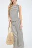 STRIPE WIDE LEG KNIT LOUNGE PANTS sold by Blu Pepper