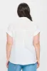 PLUS COLLARED BUTTON DOWN SHORT FOLD SLEEVE TOP sold by Blu Pepper