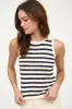 STRIPE SWEATER CROPPED TANK TOP sold by Blu Pepper