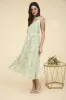 FLORAL CORSET DETAIL TIE STRAP MIDI DRESS sold by Blu Pepper
