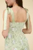 FLORAL CORSET DETAIL TIE STRAP MIDI DRESS sold by Blu Pepper