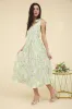 FLORAL CORSET DETAIL TIE STRAP MIDI DRESS sold by Blu Pepper