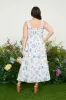 PLUS FRUIT PRINT SMOCKED SLEEVELESS MIDI DRESS sold by Blu Pepper