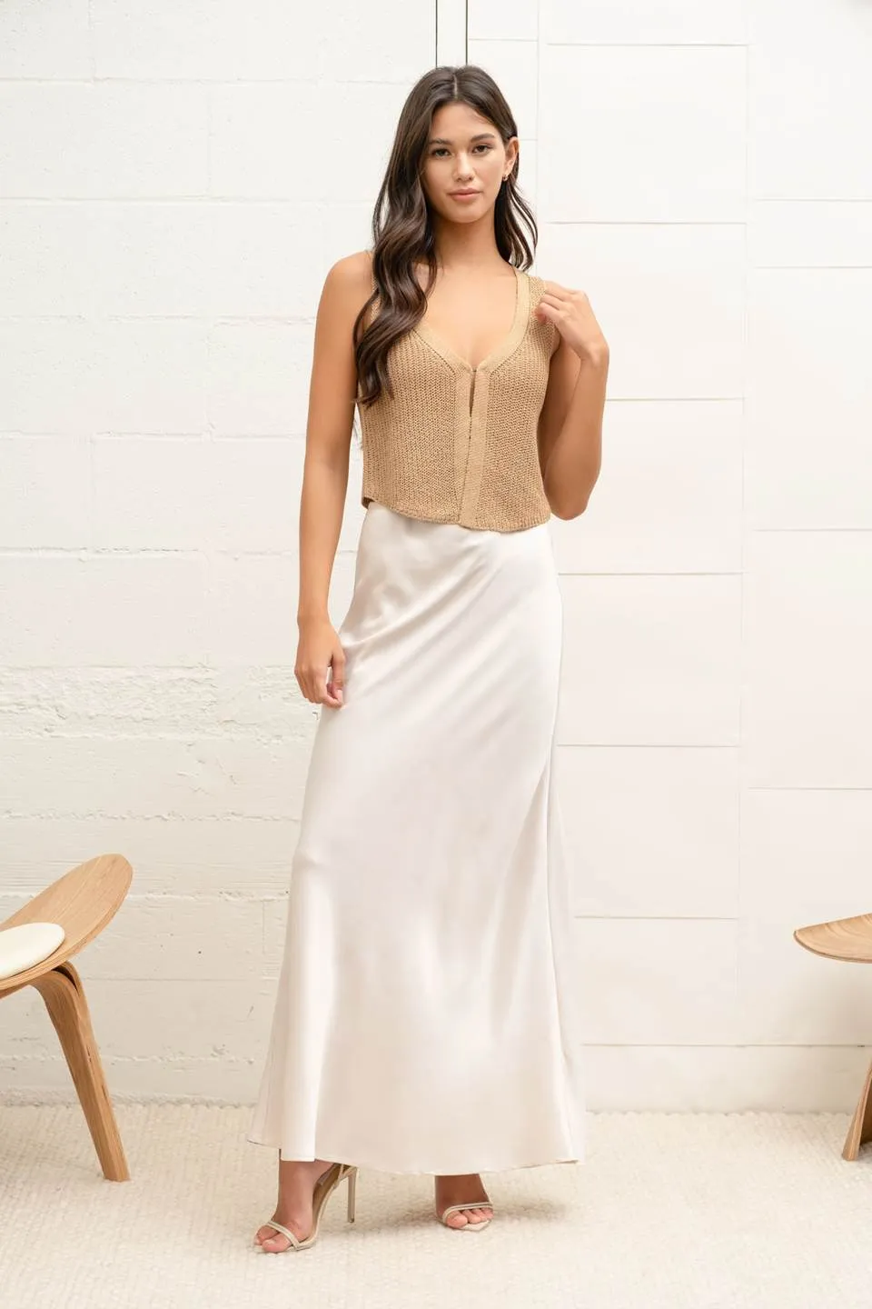 FRONT HOOK AND EYE KNIT SWEATER VEST sold by Blu Pepper product image thumbnail 5