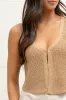 FRONT HOOK AND EYE KNIT SWEATER VEST sold by Blu Pepper