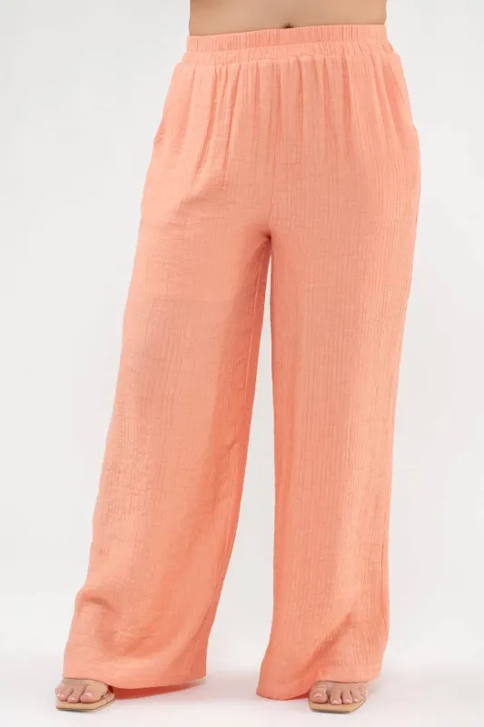 PLUS LIGHTWEIGHT HIGH RISE PANTS sold by Blu Pepper