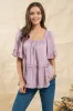 RELAXED TIERED PEASANT TOP sold by Blu Pepper