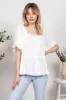 RELAXED TIERED PEASANT TOP sold by Blu Pepper