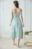 WAVY DETAIL SCALLOP STRAP SLEEVELESS MIDI DRESS sold by Blu Pepper