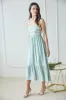 WAVY DETAIL SCALLOP STRAP SLEEVELESS MIDI DRESS sold by Blu Pepper