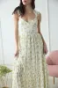 FLORAL WRAP RUFFLE DETAIL SLEEVELESS MAXI DRESS sold by Blu Pepper