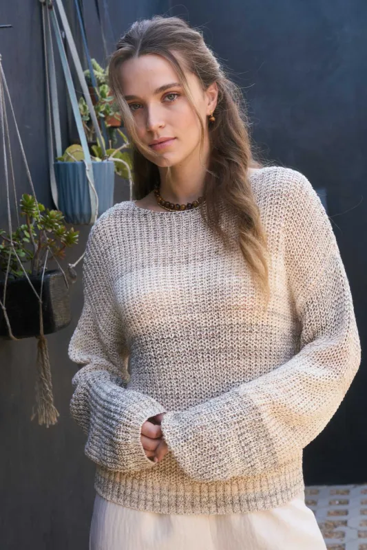 MULTICOLOR STRIPE BOAT NECK KNIT PULLOVER SWEATER sold by Blu Pepper