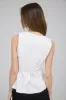 BUTTON DOWN LONG LINE LINEN VEST sold by Blu Pepper