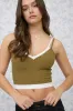 LAYERED EFFECT SNAP BUTTON DETAIL KNIT CROP TOP sold by Blu Pepper
