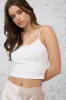 SCALLOP LACE FRONT RIBBON DETAIL CROPPED CAMI TOP sold by Blu Pepper