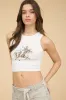 WESTERN PRINT SLEEVELESS KNIT CROP TOP (PRE-ORDER) sold by Blu Pepper