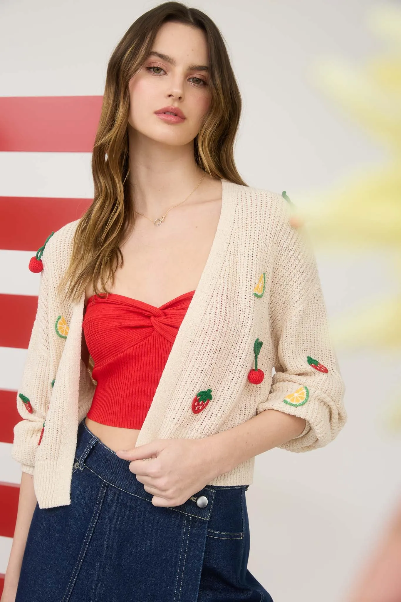 HIGH WAIST WRAP DENIM MINI SKORT sold by Blu Pepper product image thumbnail 5