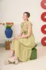 PLUS BOW DETAIL V NECK SMOCKED RUFFLED MIDI DRESS (PRE-ORDER) sold by Blu Pepper