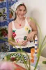 EMBROIDERED FLORAL SCOOP NECK RUFFLE HEM KNIT TOP sold by Blu Pepper