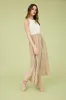 CONTRAST TRIM SLEEVELESS MIXED MEDIA MIDI DRESS sold by Blu Pepper