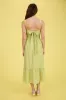 SMOCKED RUFFLE DETAIL SLEEVELESS MIDI DRESS sold by Blu Pepper