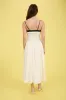 CONTRAST SPAGHETTI STRAP SMOCKED MIDI DRESS sold by Blu Pepper