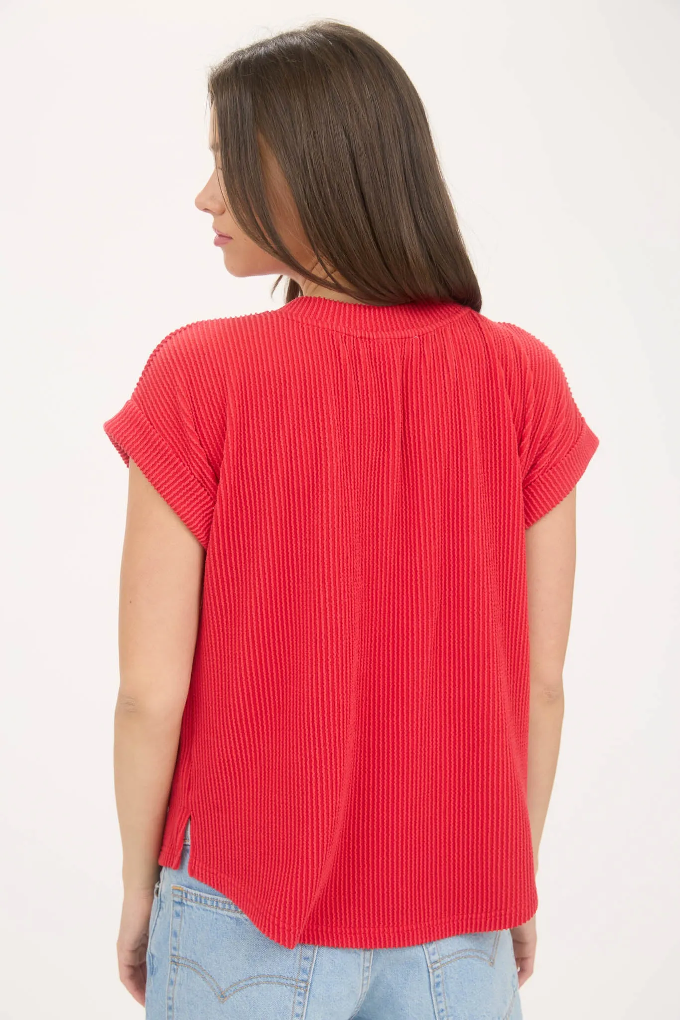 TEXAS SHORT SLEEVE SWEATER KNIT T-SHIRT sold by Blu Pepper product image thumbnail 2