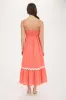 WAVY TRIM EMPIRE WAIST SLEEVELESS MIDI DRESS sold by Blu Pepper