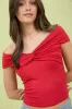 OFF THE SHOULDER TWIST FRONT KNIT TOP sold by Blu Pepper