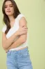 BACK TIE SWEATER KNIT SHORT SLEEVE CROP TOP sold by Blu Pepper