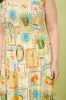 PLUS MULTI COLOR FRUIT PRINT SMOCKED MIDI DRESS sold by Blu Pepper