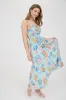 SUMMER PRINT PLEATED BACK BOW MIDI DRESS sold by Blu Pepper