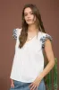 STRIPE CLIP DOT CONTRAST FLORAL SLEEVE BLOUSE sold by Blu Pepper