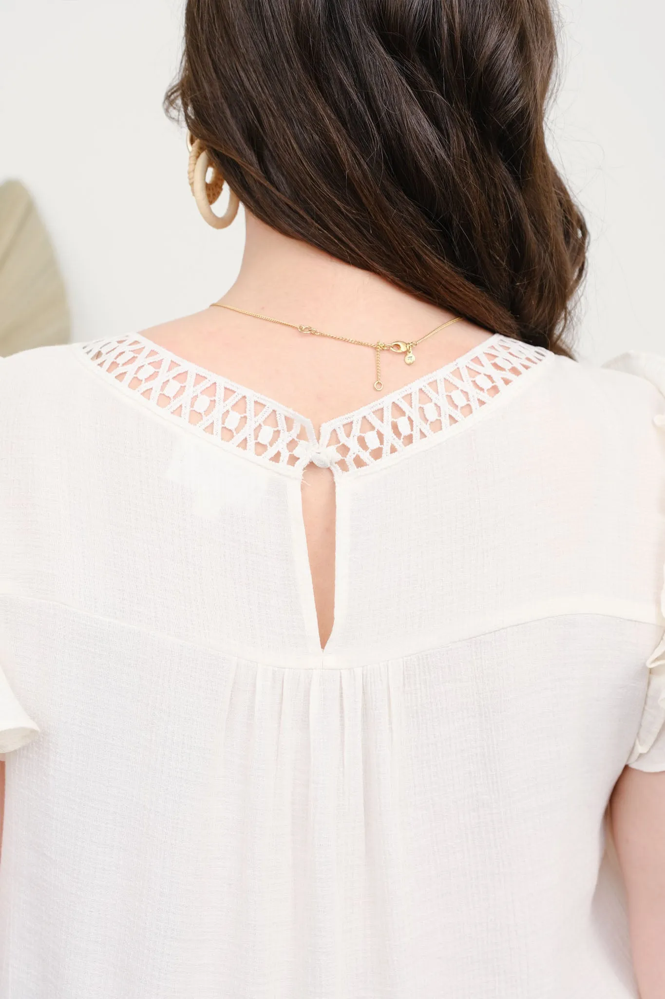 PLUS EMBROIDERY FLORAL DETAIL LACE TRIM BLOUSE sold by Blu Pepper product image thumbnail 5