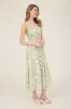 FRUIT PRINT BUTTON DOWN SLEEVELESS MIDI DRESS sold by Blu Pepper